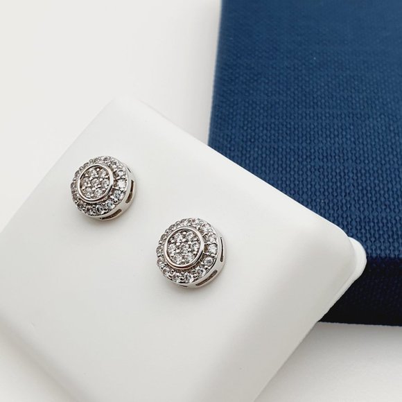 "925 Sterling Silver Plated CZ Earrings, INUS1BR177 - Picture 9 of 9